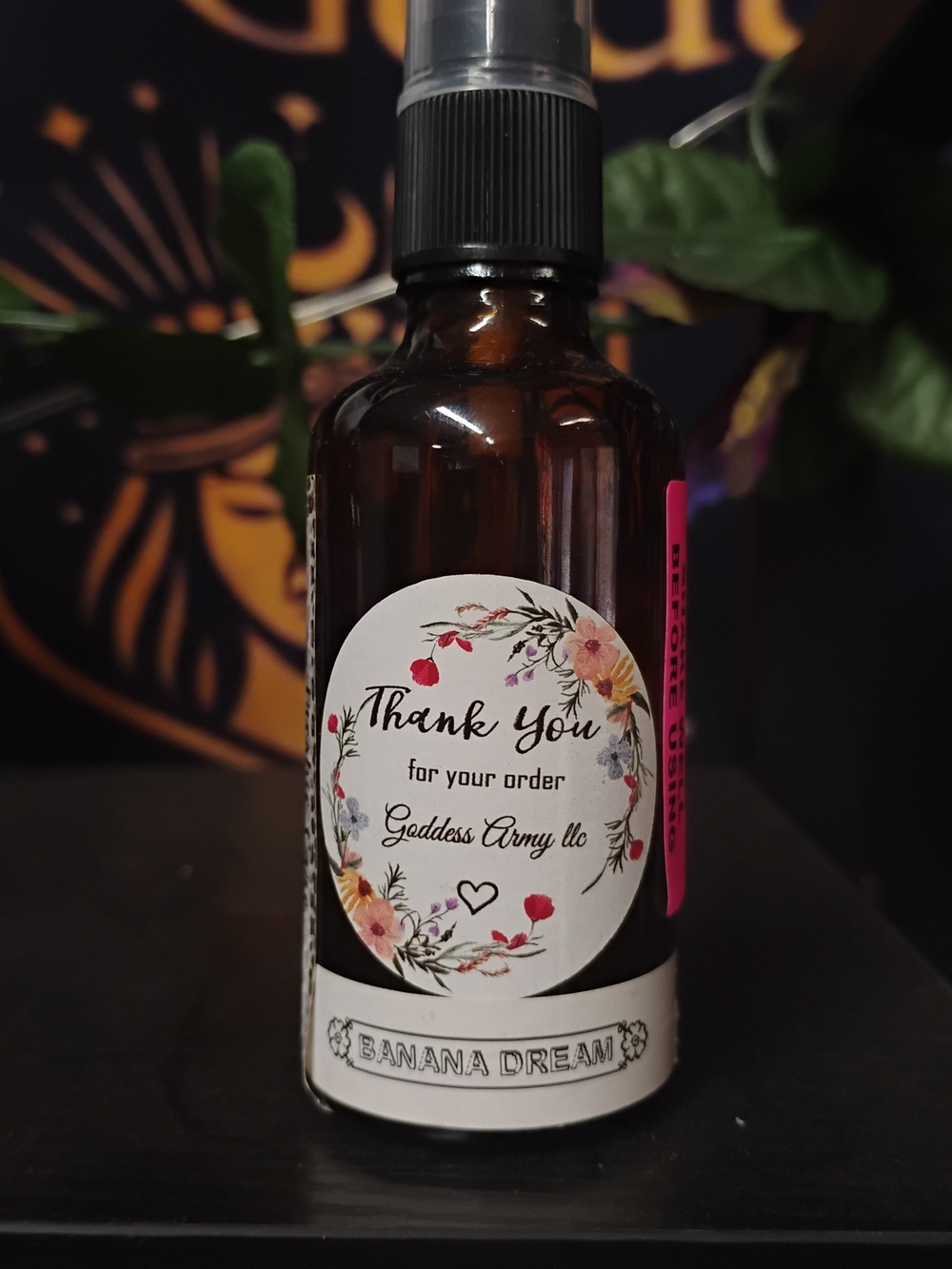 Goddess Army llc Banana Dream Body Oil Spray - Brown Amber Bottle